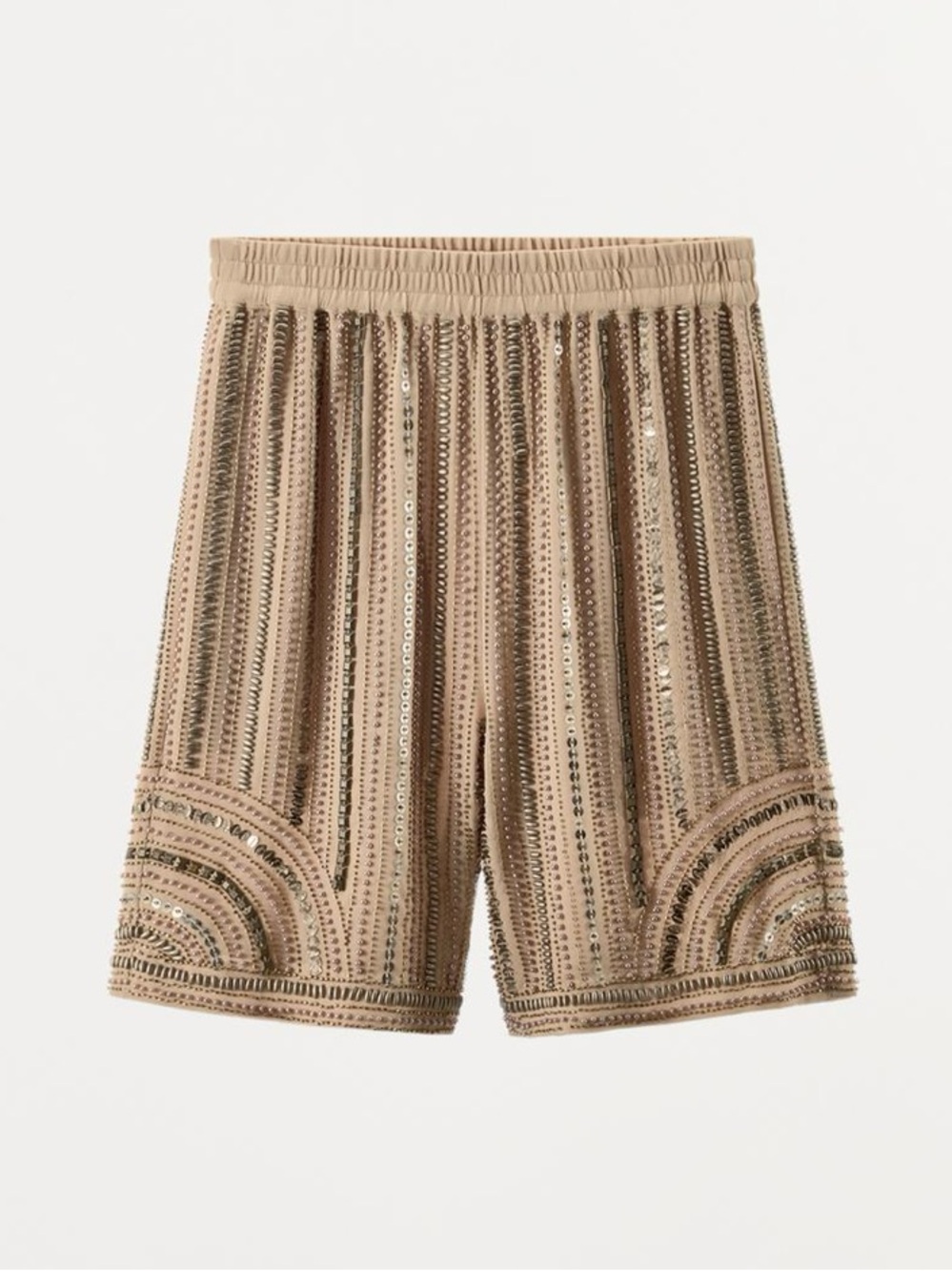 BEADED SEQUIN SHORTS BEIGE 6895/916/710
Zara Tan Embellished Sequin Bermuda - Picture 5 of 13